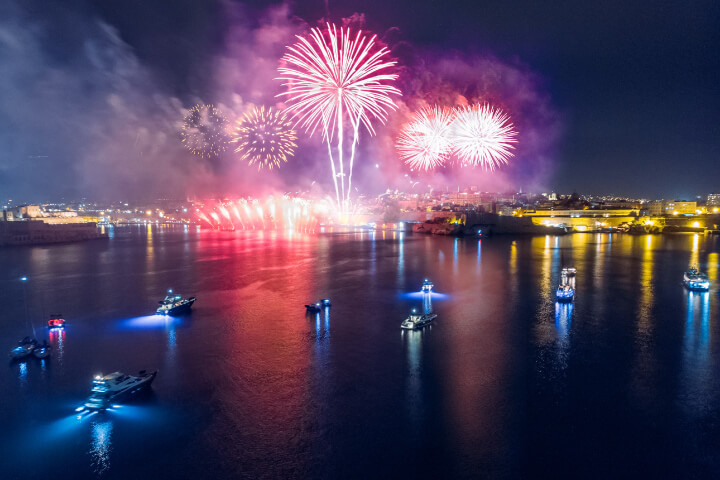 3. Malta là thủ đô của pháo hoa